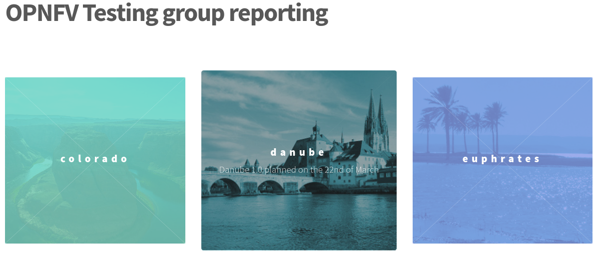 Testing group reporting page